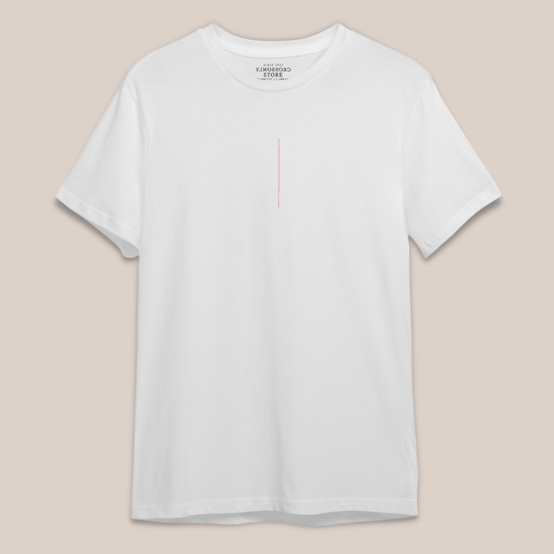 Le T-Shirt Blanc-Corail CrossOnly