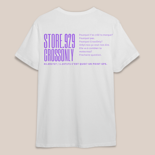 Le T-Shirt Blanc-Violet CrossOnly