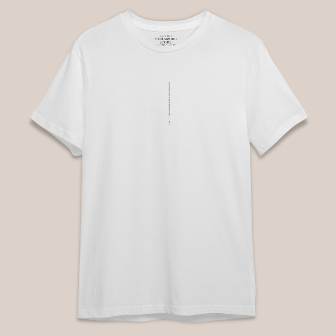 Le T-Shirt Blanc-Violet CrossOnly